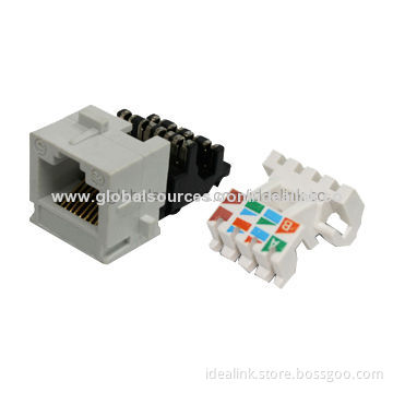 RJ45 Modular Jacks, UTP and FTP Keystone with Phosphor Bronze Contact Blade